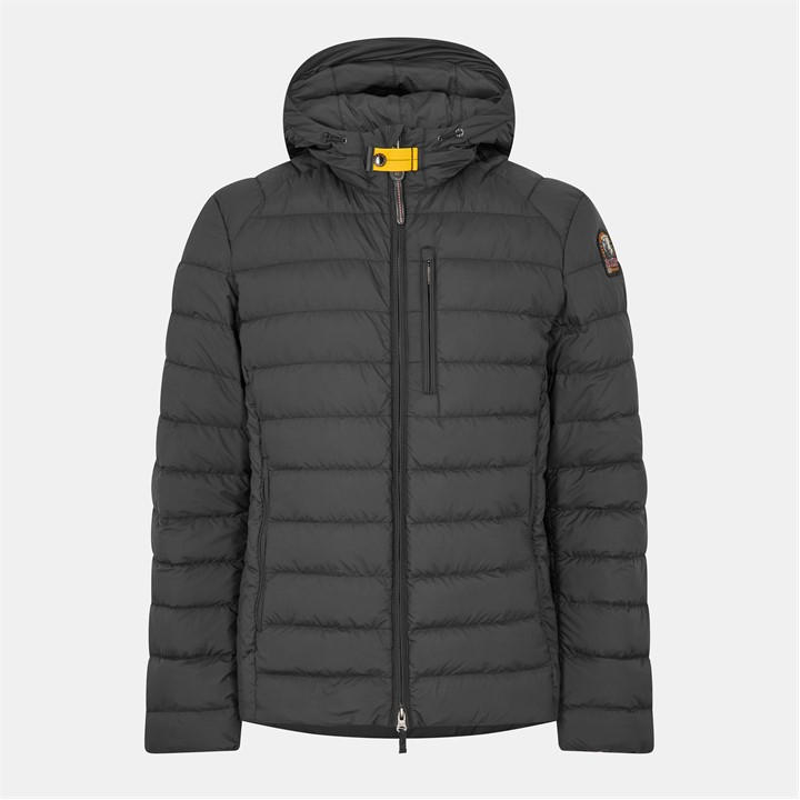 Parajumpers Men's Black Last Minute Duck Down Water Resistant Windproof Short Puffer Jacket in Size 2XL, Sports Direct