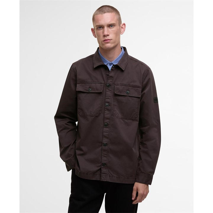 International  Men'  Arlo Cotton Long Sleeve Overshirt, Football by Barbour  in Size S, Sports Direct