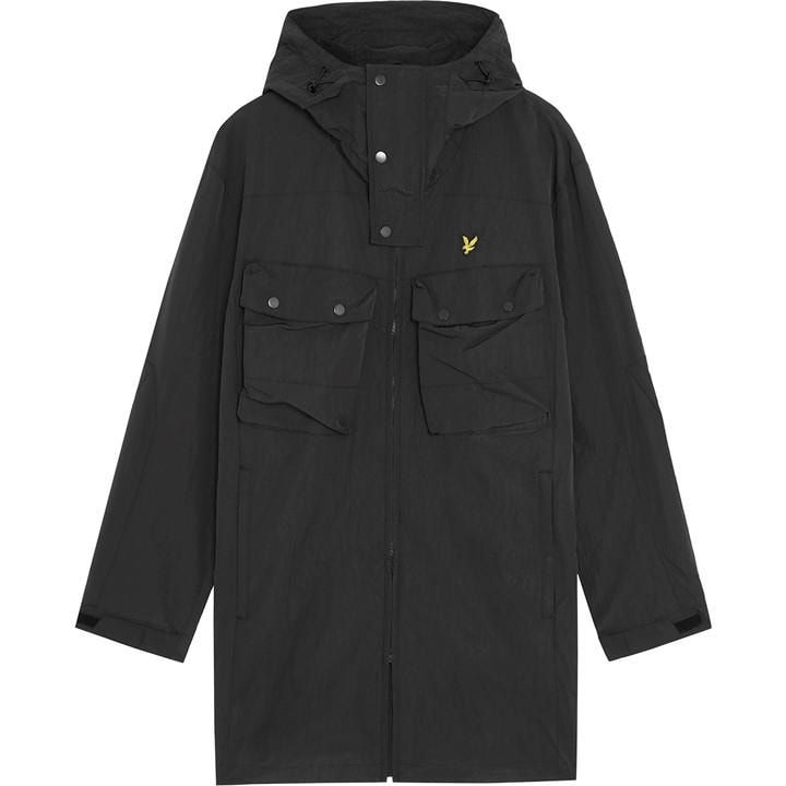 Lyle And Scott Men's Black Guard Parka in Size L, Sports Direct