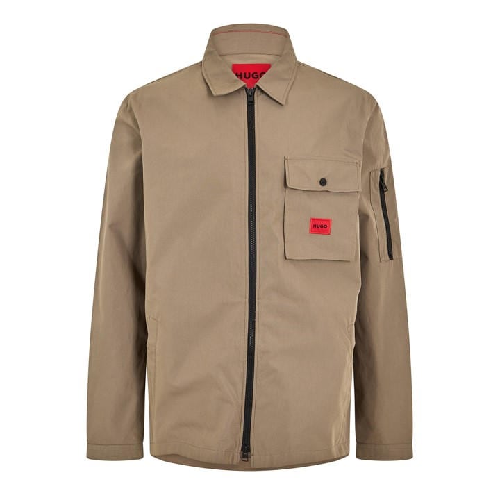 Hugo Men's Grey Emmond Overshirt in Size M, Sports Direct