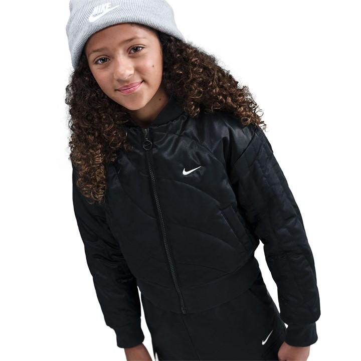 Nike Girls Black G Nsw Jkt Sty S in Size M, Sports Direct