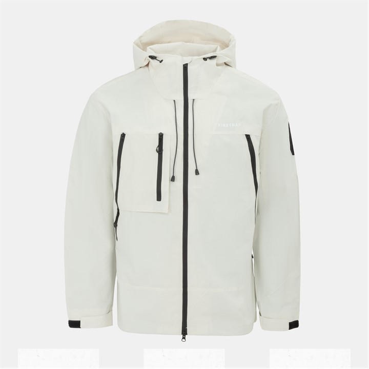 Firetrap Men' Beige Windproof Hooded Long Sleeve Windbreaker in Size S, Sports Direct