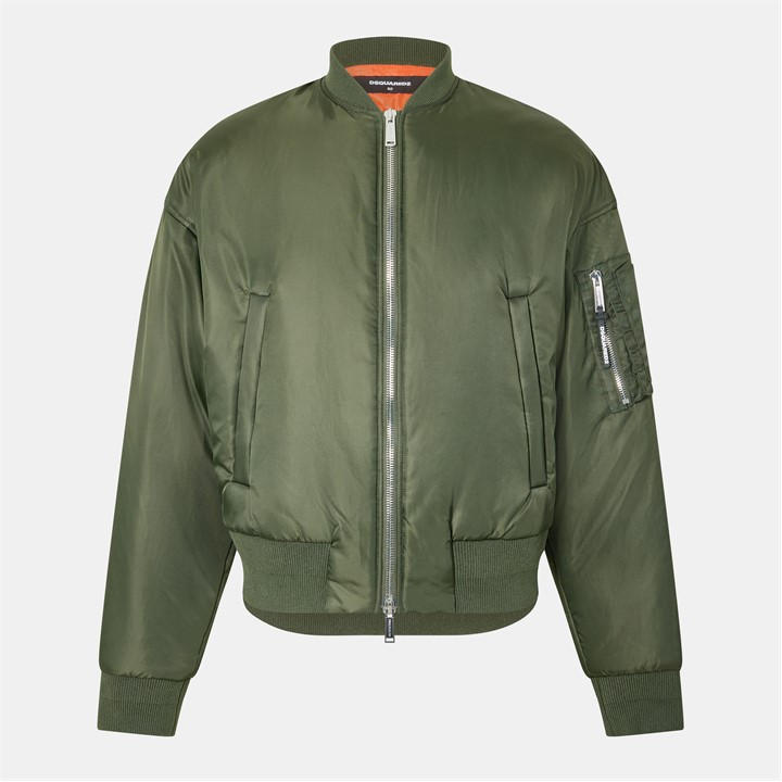 Dsquared2 Men's Green 80S Bomber Jacket in Size L, Sports Direct