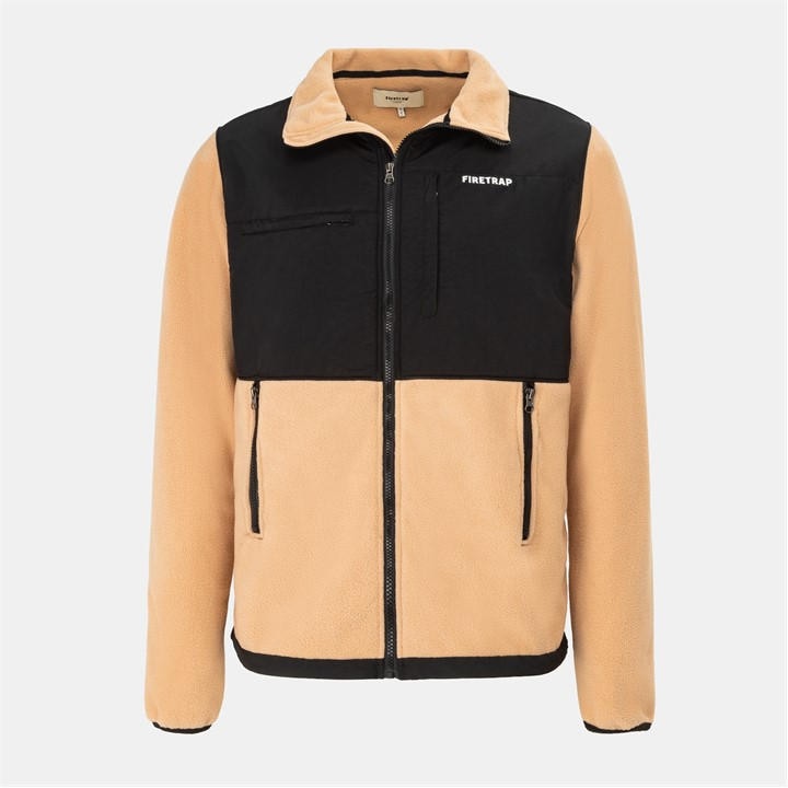 Firetrap Men's Beige Fleece Jacket in Size 2XL, Sports Direct