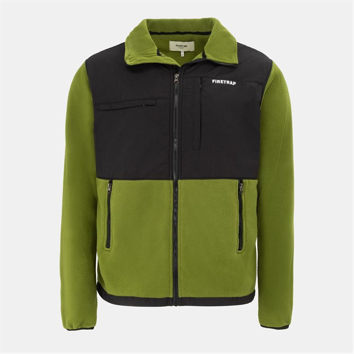 Firetrap Men's Green Fleece Jacket in Size 2XL, Sports Direct