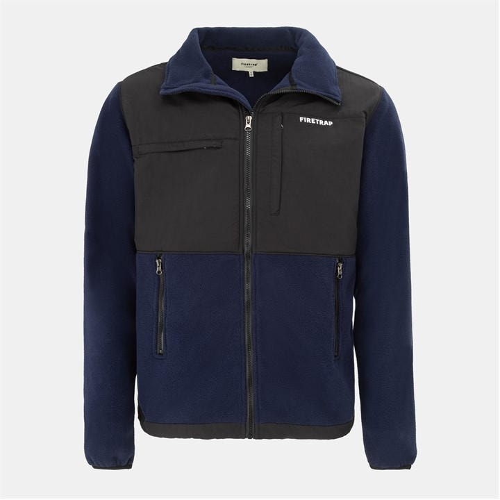 Firetrap Men' Blue Fleece Jacket in Size S, Sports Direct