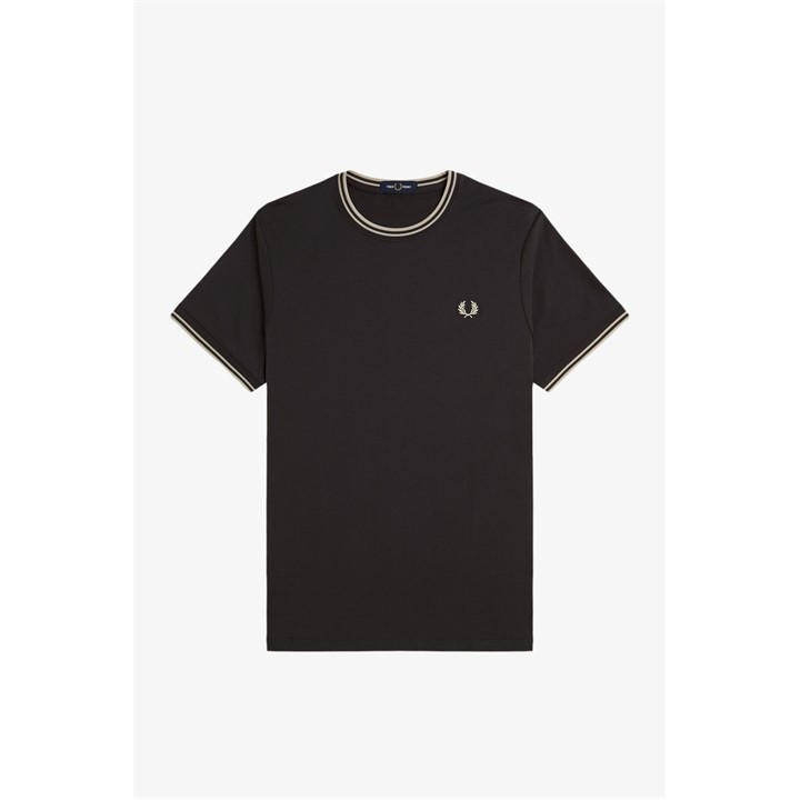 Fred Perry Men' Grey Twin Tipped T-Shirt in Size S, Sports Direct