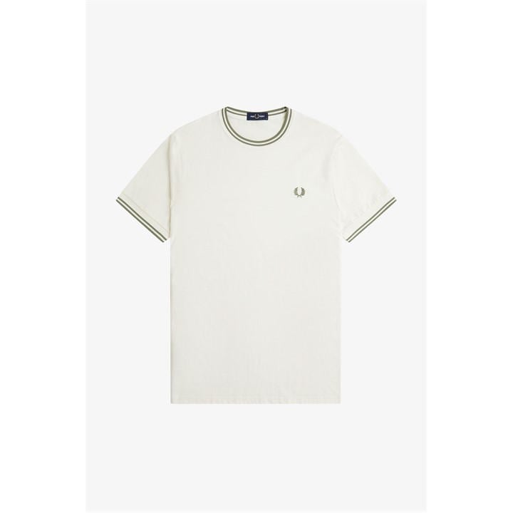 Fred Perry Men' Beige Twin Tipped T-Shirt in Size S, Sports Direct