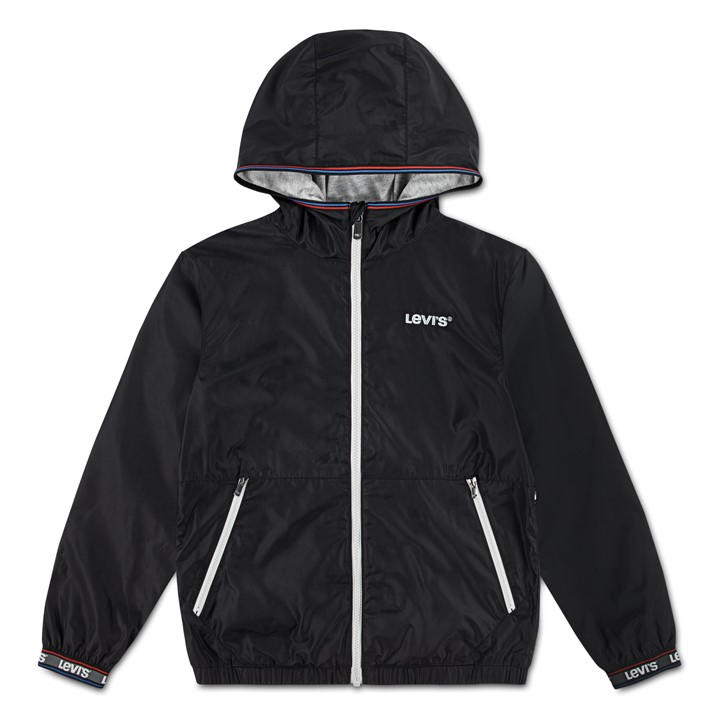 Levis Boys Black Kids' Levi's Weather Resistant Lightweight Windbreaker in Size 11 - 12 Years, Sports Direct