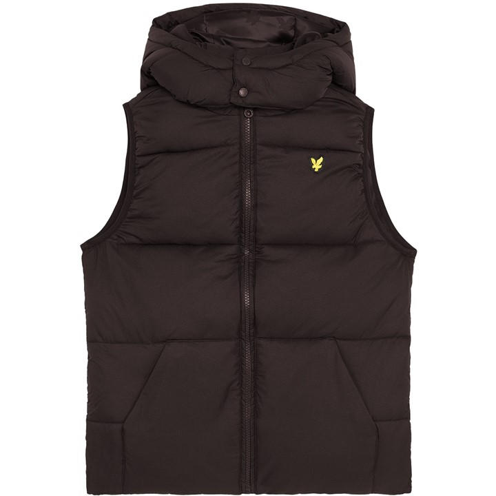 Lyle And Scott Boys Black Kids' Quilted Gilet in Size 5 - 6 Years, Sports Direct