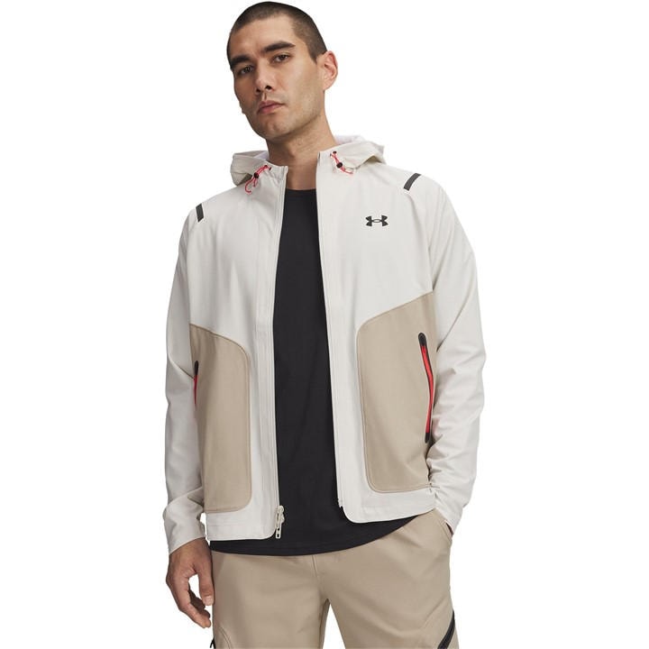 Under Armour Men's White Ua Unstoppable Jkt  in Size L, Sports Direct