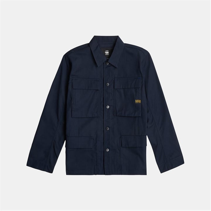 G Star Men's Blue Pocket Overshirt in Size M, Sports Direct