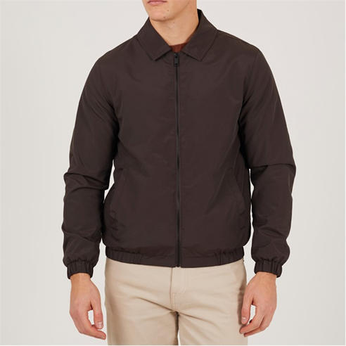 Brave Soul - BS Mens Lightweight Brown Harrington Jacket