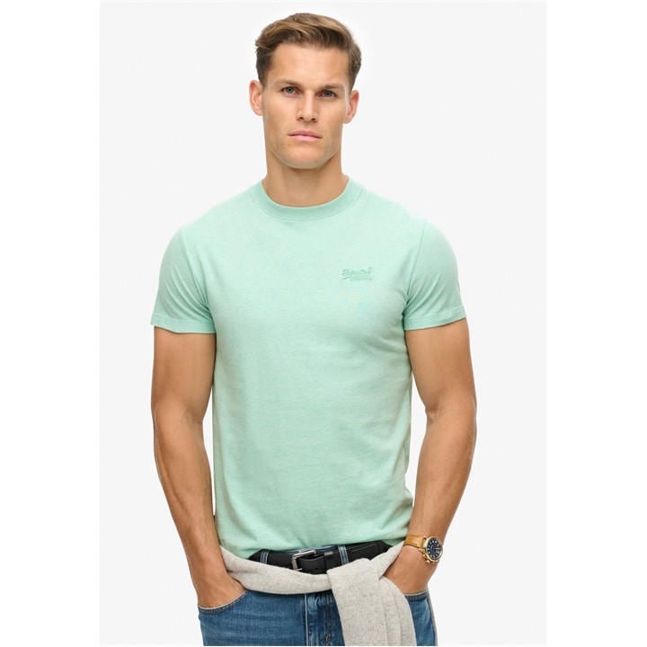 Superdry Men' Green Small Chest Logo T Shirt in Size S, Sports Direct