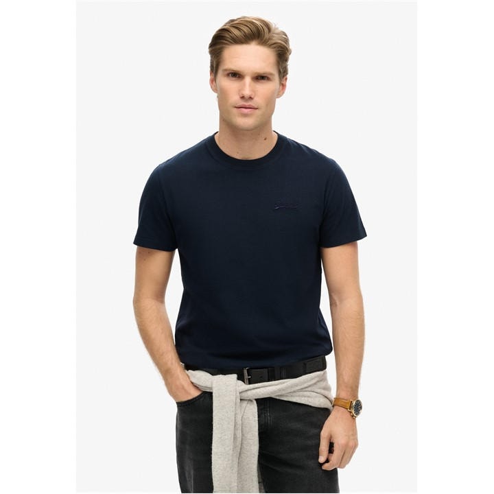 Superdry Men's Blue Small Chest Logo T Shirt in Size 2XL, Sports Direct