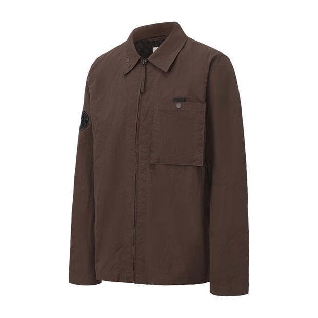 Brown - Pretty Green - Heaton Overshirt Mens