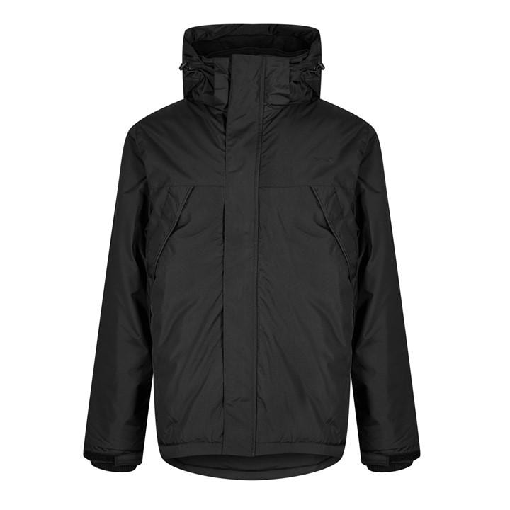 Slazenger Men's Black Weather Water Resistant Detachable Hood Puffer Jacket in Size 4XL, Sports Direct