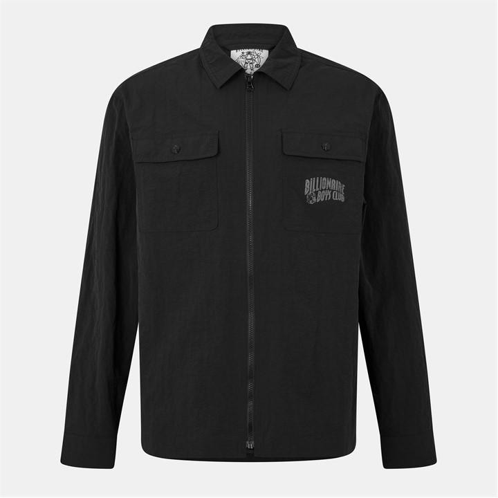 Billionaire Boys Club Men's Black Arch Logo Long Sleeve Overshirt in Size XS, Sports Direct