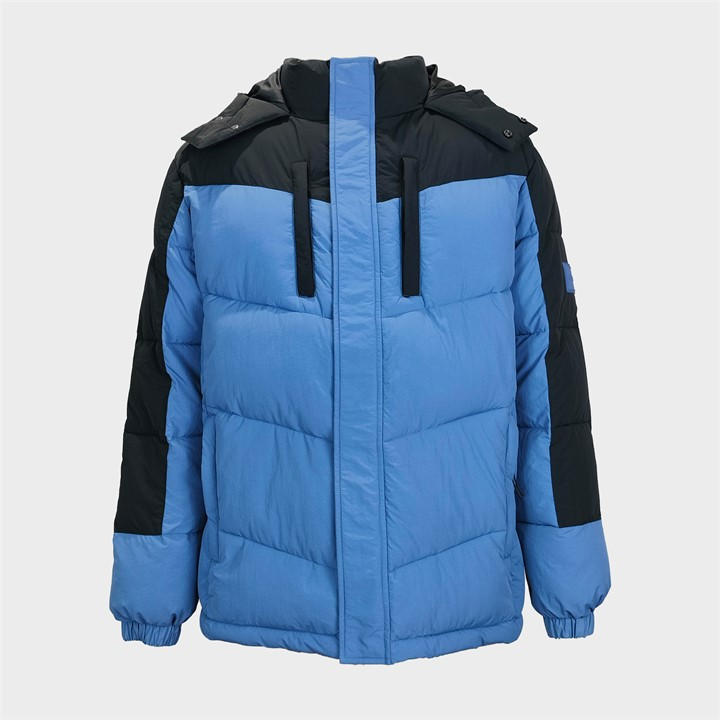Jack Wills Men's Blue Coast Water And Wind Resistant Hooded Short Puffer Jacket in Size M, Sports Direct