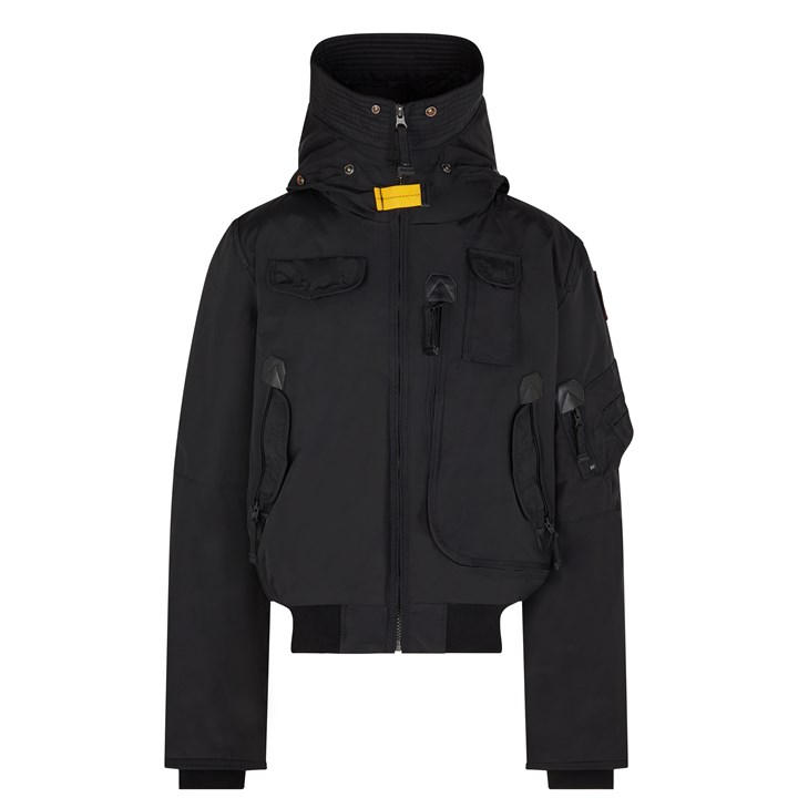Parajumpers Girls Black Kids' Gobi Duck Down Hooded Short Puffer Jacket in Size 8 - 9 Years, Sports Direct