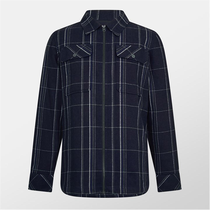 G Star Men's  Gpo Zipped Long Sleeve Overshirt in Size L, Sports Direct