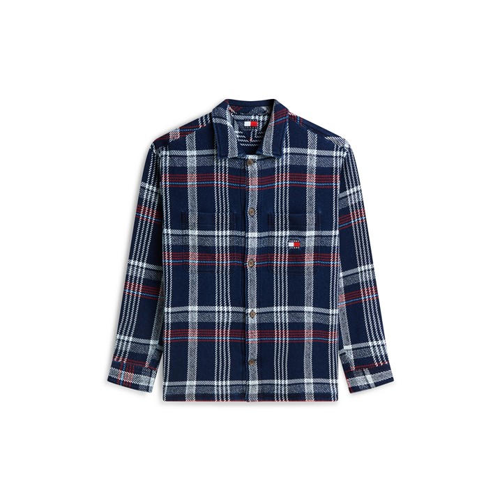 Tommy Jeans Men' Blue Overshirt in Size S, Sports Direct