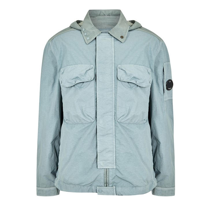 Cp Company Men's Blue Cp Goggle Hd Oshirt Sn61