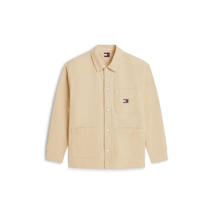 Tommy Jeans Men's Gold Overshirt in Size XL, Sports Direct
