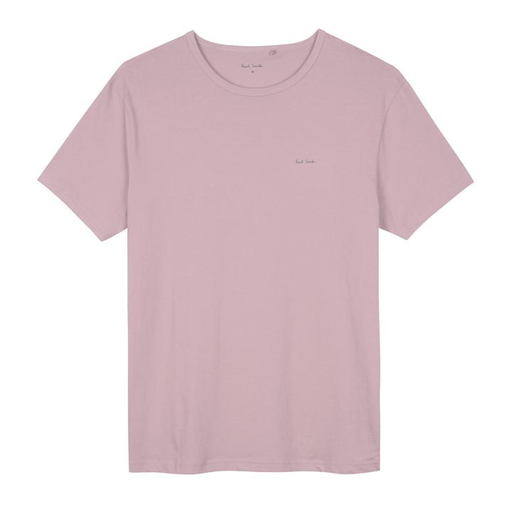 Paul Smith Men's Pink Regular Fit Chest Logo T-Shirt Medium