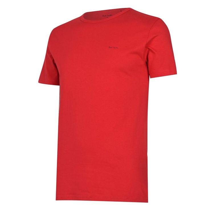 Paul Smith Men's Red Regular Fit Chest Logo T-Shirt Small
