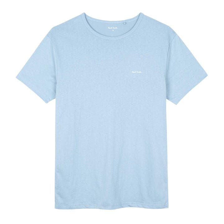 Paul Smith Men's Blue Regular Fit Chest Logo T-Shirt Medium