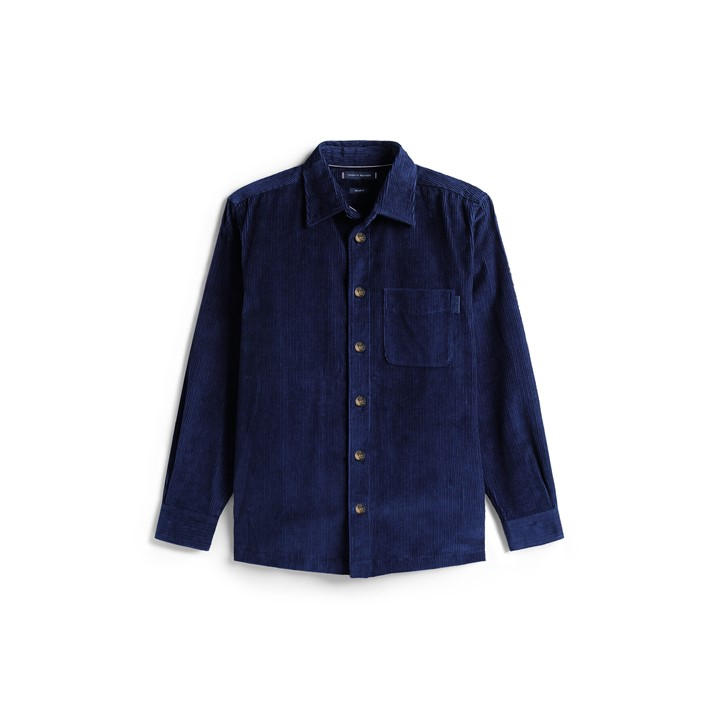 Tommy Hilfiger Men's Blue Cord Overshirt in Size M, Sports Direct