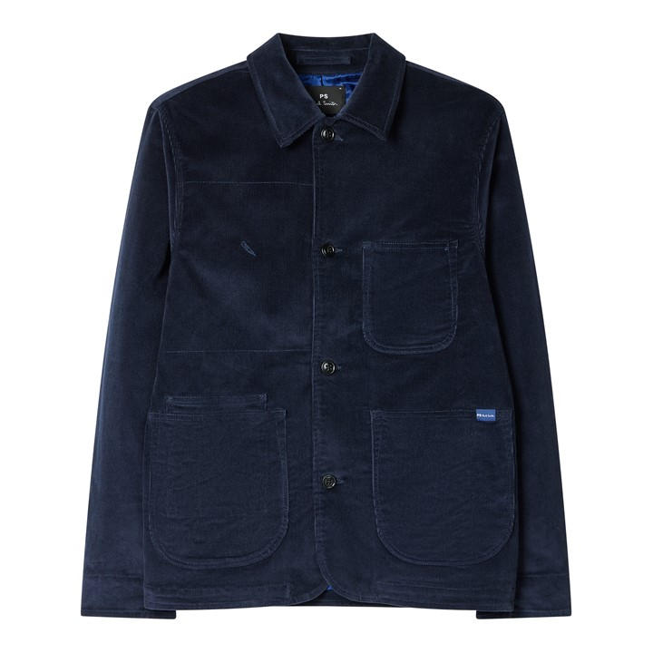Ps Paul Smith Men's Blue Cord Pocket Overshirt in Size XL, Sports Direct