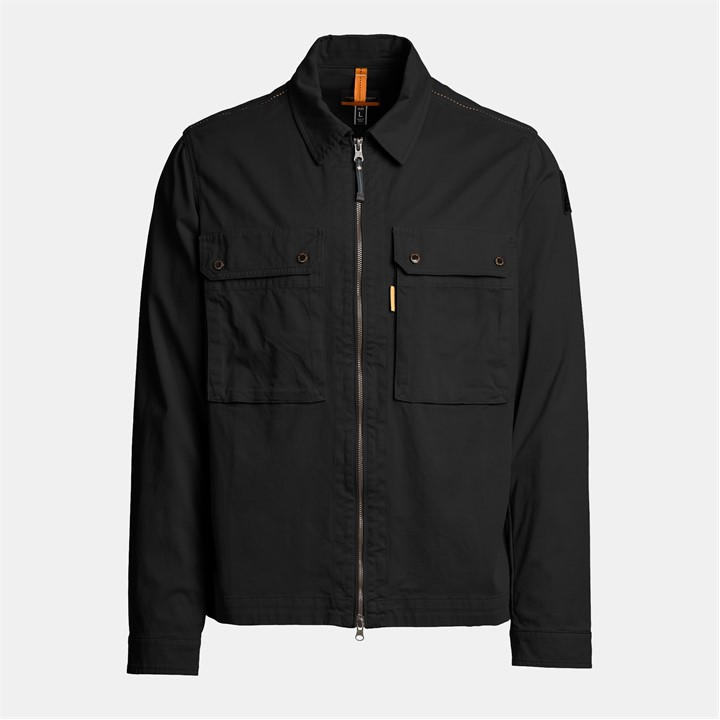 Parajumpers Men's Black Tel Structured Tailored Fit Overshirt in Size XL, Sports Direct