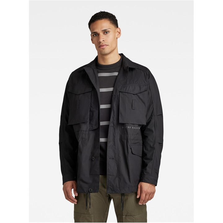 G Star Men' Black Field Structured Overshirt in Size S, Sports Direct