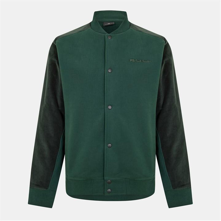 Ps Paul Smith Men's Green Cord Bomber Varsity Jacket in Size XL, Sports Direct