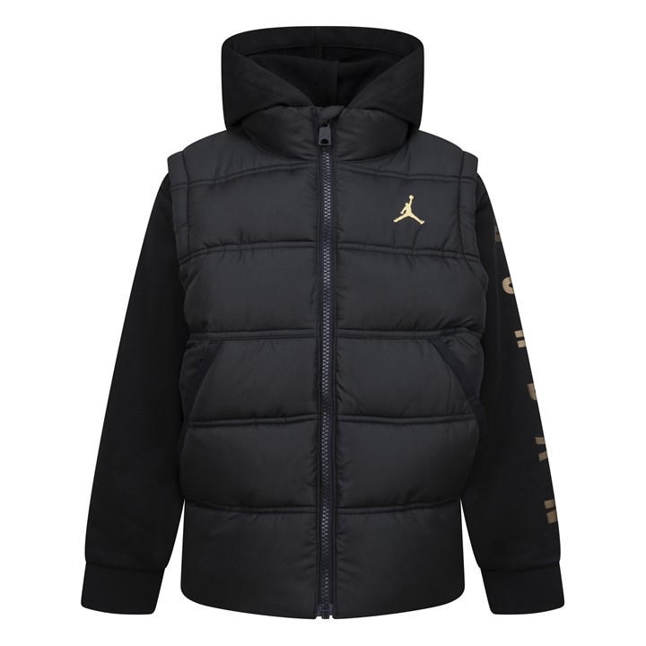 Air Jordan Boys Black Kids' Lightweight Quilted Puffer Jacket in Size 11 - 12 Years, Sports Direct