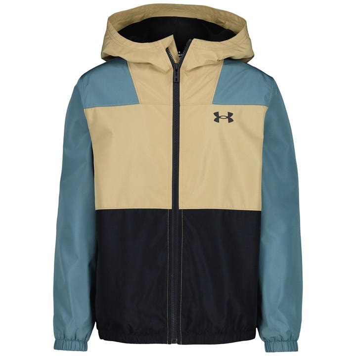 Under Armour Boys  Kids' Windbreaker Water-Repellent Windproof Hooded Long Sleeve Rain Anorak in Size 11 - 12 Years, Sports Direct