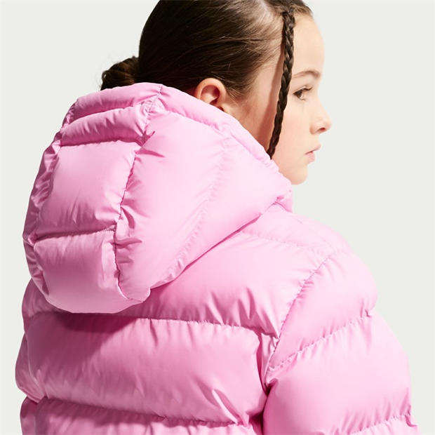 Pink Rise/White - Nike - Loose-Fit Puffer Jacket Juniors