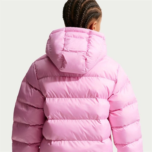 Pink Rise/White - Nike - Loose-Fit Puffer Jacket Juniors