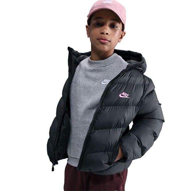 Black/Pink - Nike - Loose-Fit Puffer Jacket Juniors