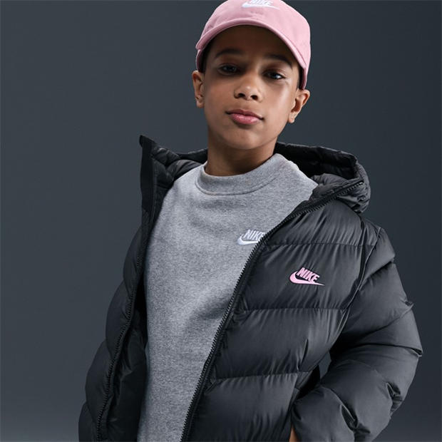 Black/Pink - Nike - Loose-Fit Puffer Jacket Juniors