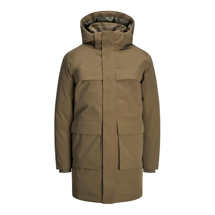 Jack And Jones Men's Green Blawave Insulated Winter Parka in Size M, Sports Direct