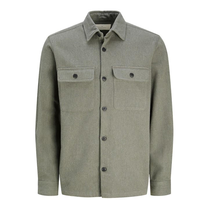 Jack And Jones Men's Green Jj Structured Overshirt in Size XS, Sports Direct