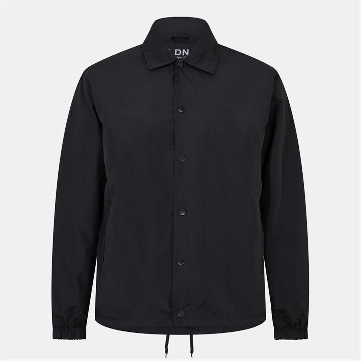 Brave Soul Men' Black Lightweight Coach Jacket With Drawcord Hem in Size S, Sports Direct