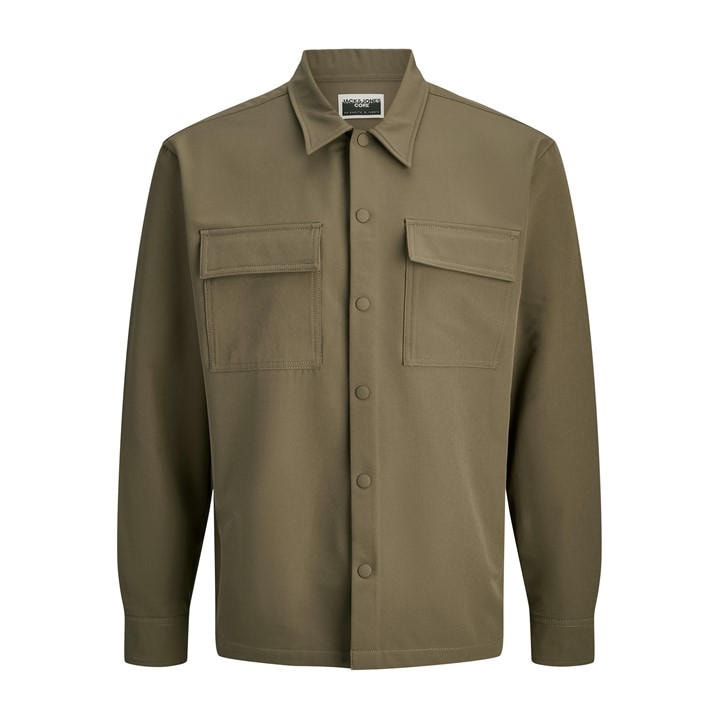 Jack And Jones Men's Green Commute Overshirt in Size L, Sports Direct