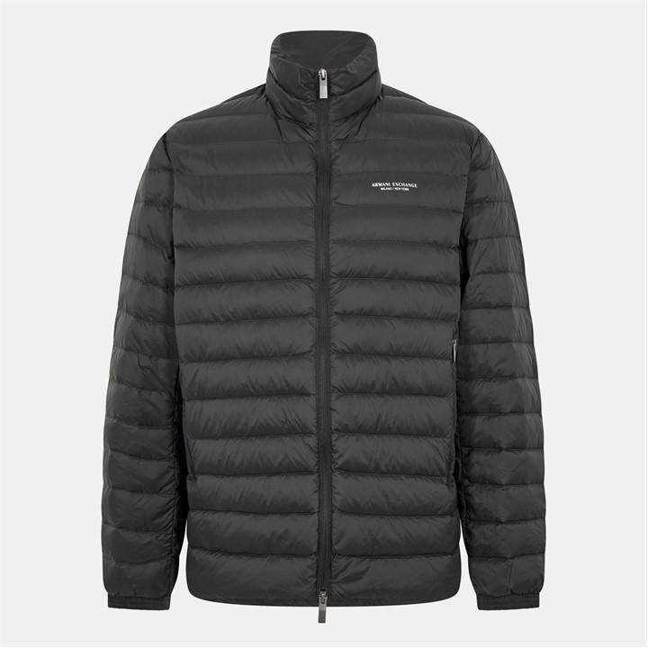 Armani Exchange Men's Black Down Short Puffer Jacket in Size XL, Sports Direct