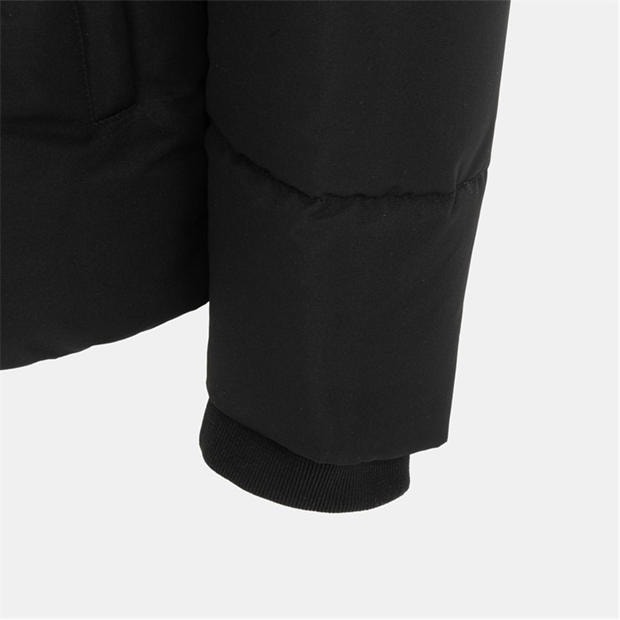 Black - Pretty Green - Men's Pretty's Hooded Long Sleeve Short Puffer Jacket