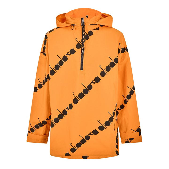 Diadora Men' Orange Anorak Rain Anorak in Size S, Sports Direct