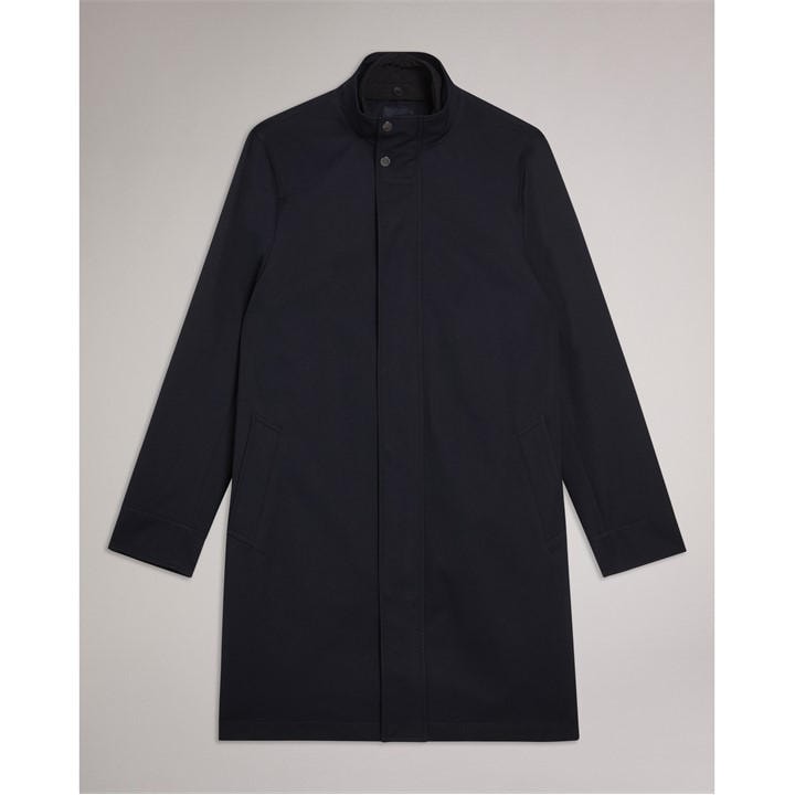 Ted Baker Men's Blue Funnelcoat Overcoat in Size M, Sports Direct